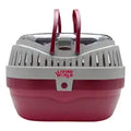Living World Cage de Transport M 30 x 23 x 21 cm (Rouge)