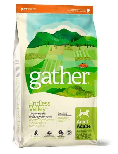 Petcurean Gather Endless Valley Recette Végétalienne 6lbs / 2.72kg