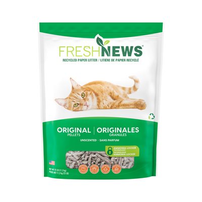 Fresh News Litière Absorbante de Papier Recyclé 25lbs / 11.34kg