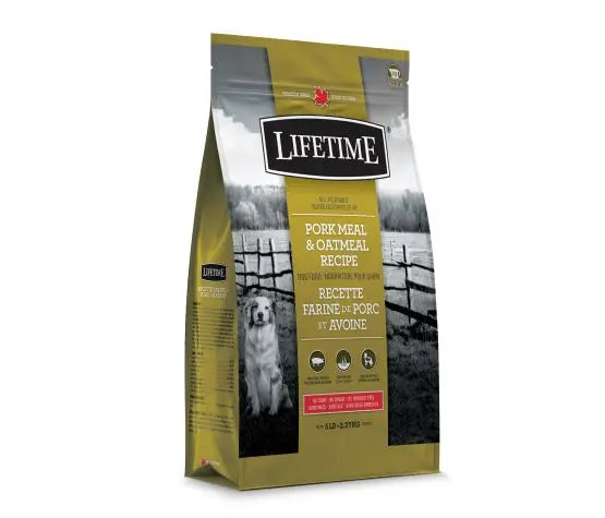 Trouw Nutrition Lifetime Chien Porc et Avoine 5lbs / 2.27kg