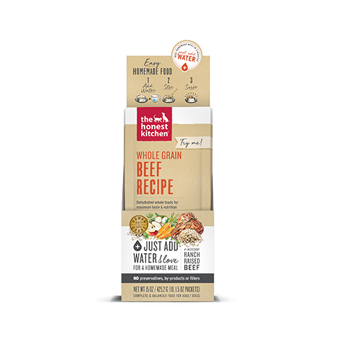 The Honest Kitchen Recette au Boeuf & Grains Entiers Nourriture Déshydratée pour Chien 42.52g