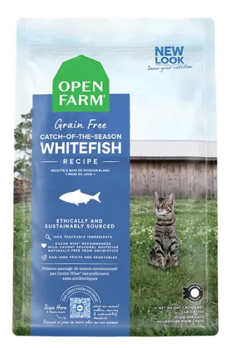 Open Farm Sans Grains Poisson Blanc pour Chat 4lbs / 1.8kg