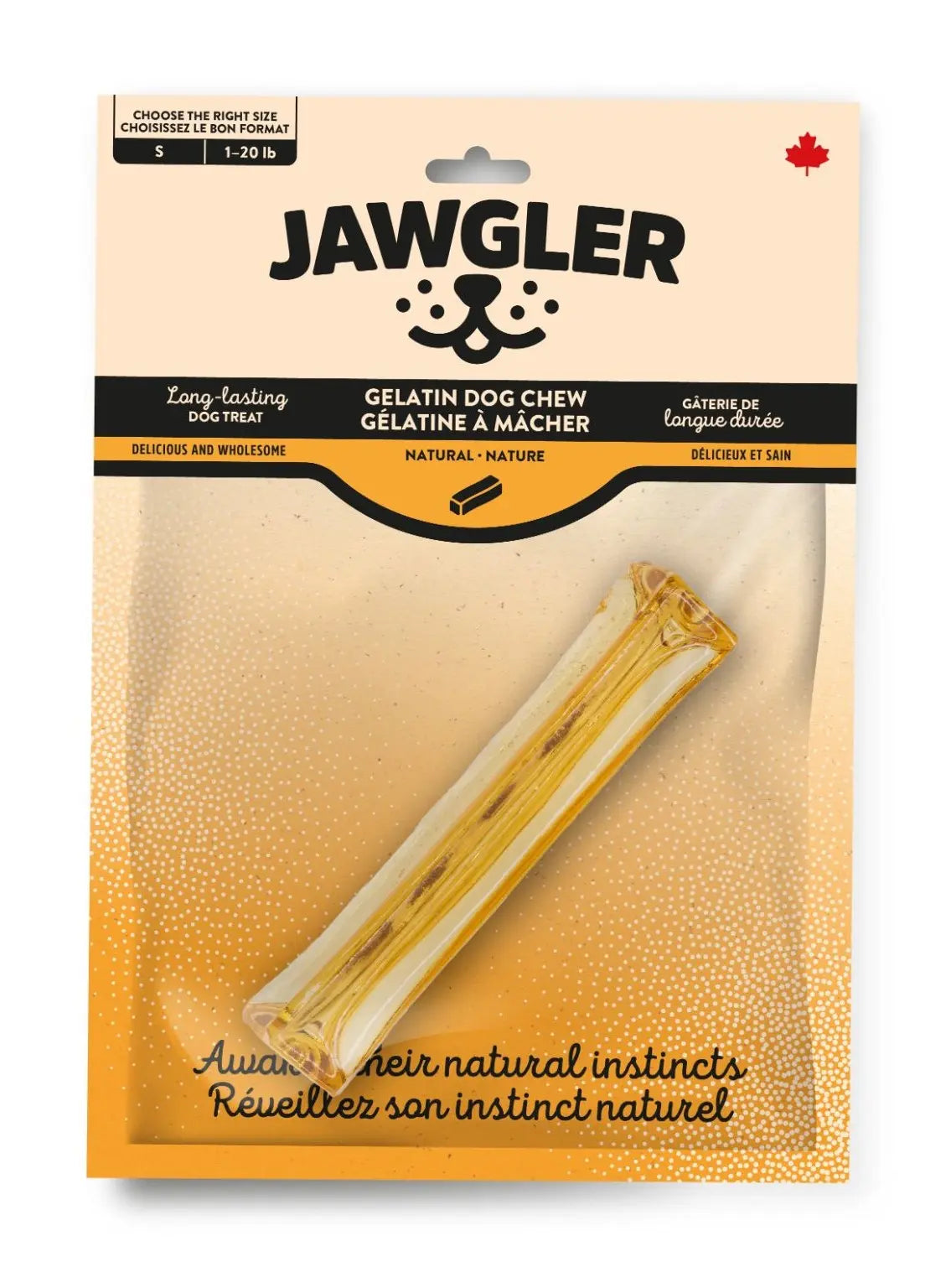 Jawgler Bâton de Gélatine à Mâcher Nature Petit