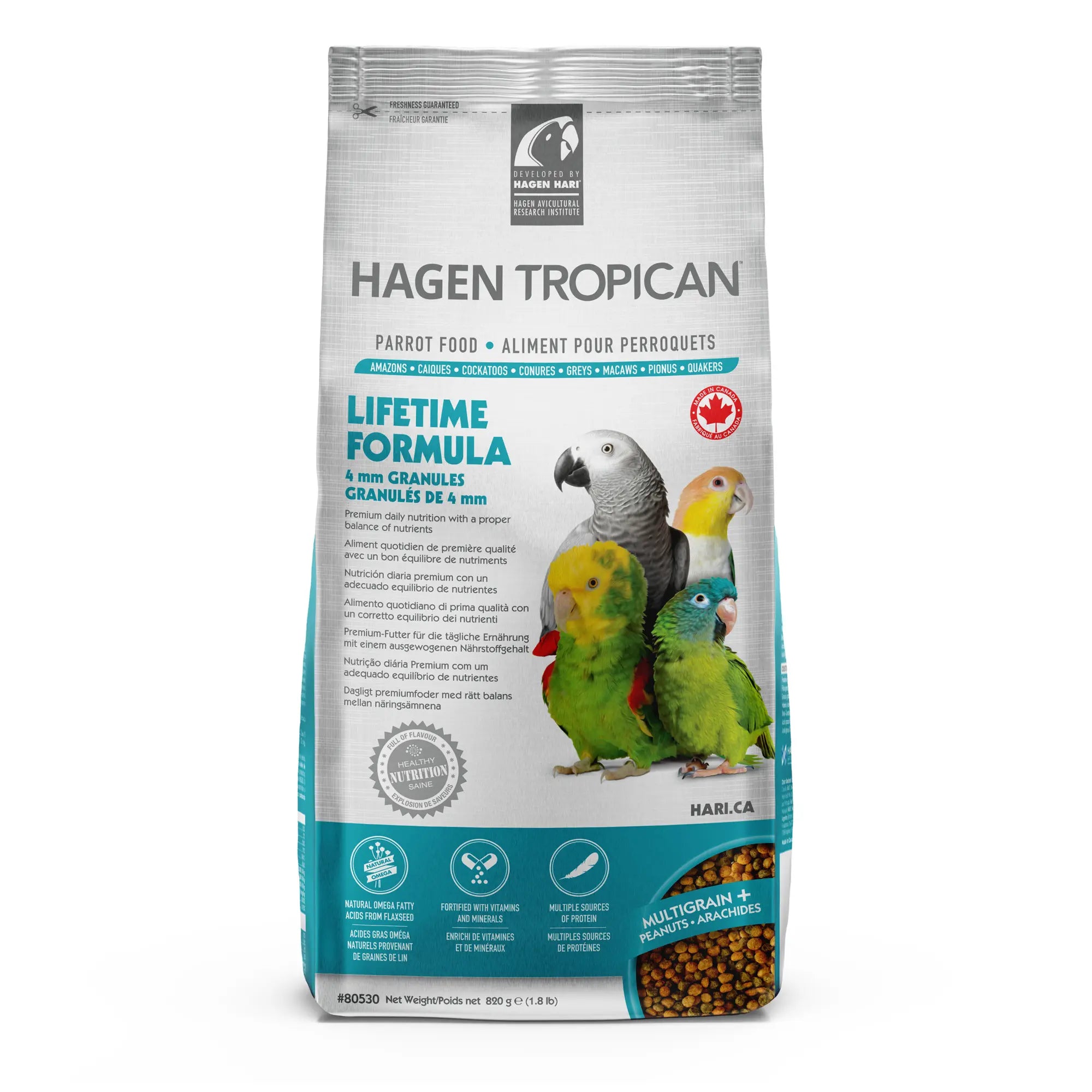 Hari Tropican Lifetime Granulés de 4mm 1.8lbs / 820g