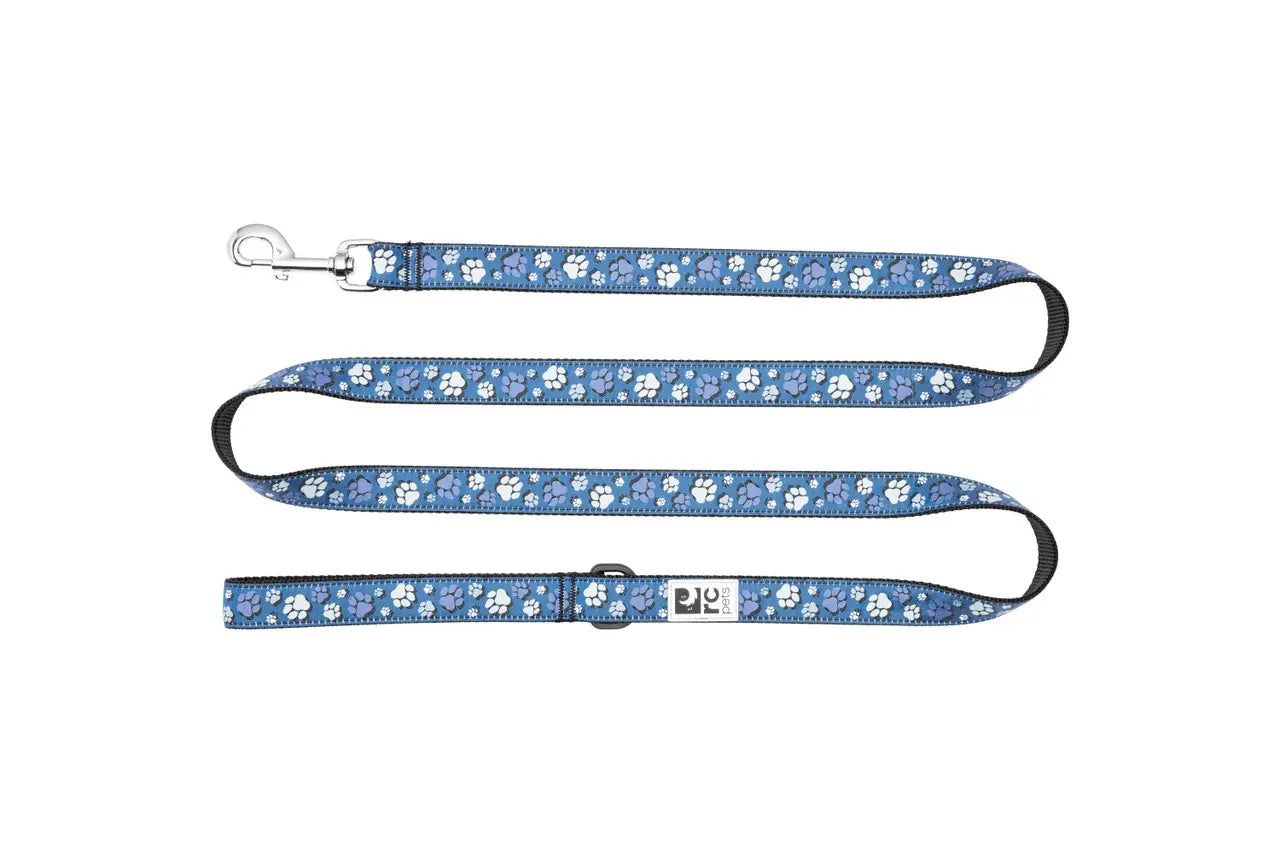 RC Pets Laisse à Motif Traces De Pattes Bleu 3/4x6