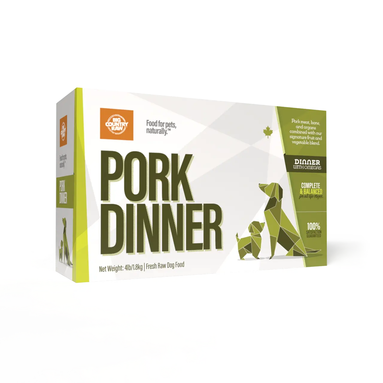 Big Country Raw Dîner De Porc 4lbs / 1.8kg