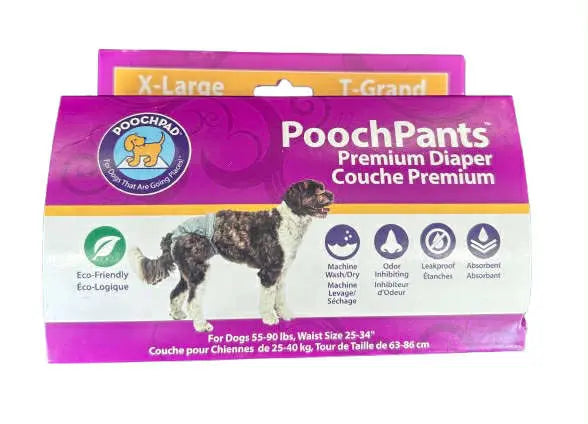 PoochPad Poochpants Culotte Hygiénique Réutilisable pour Femelle T-Grand