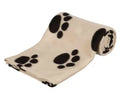 Trixie Couverture Barney 150x100cm – Beige avec motif de pattes noires