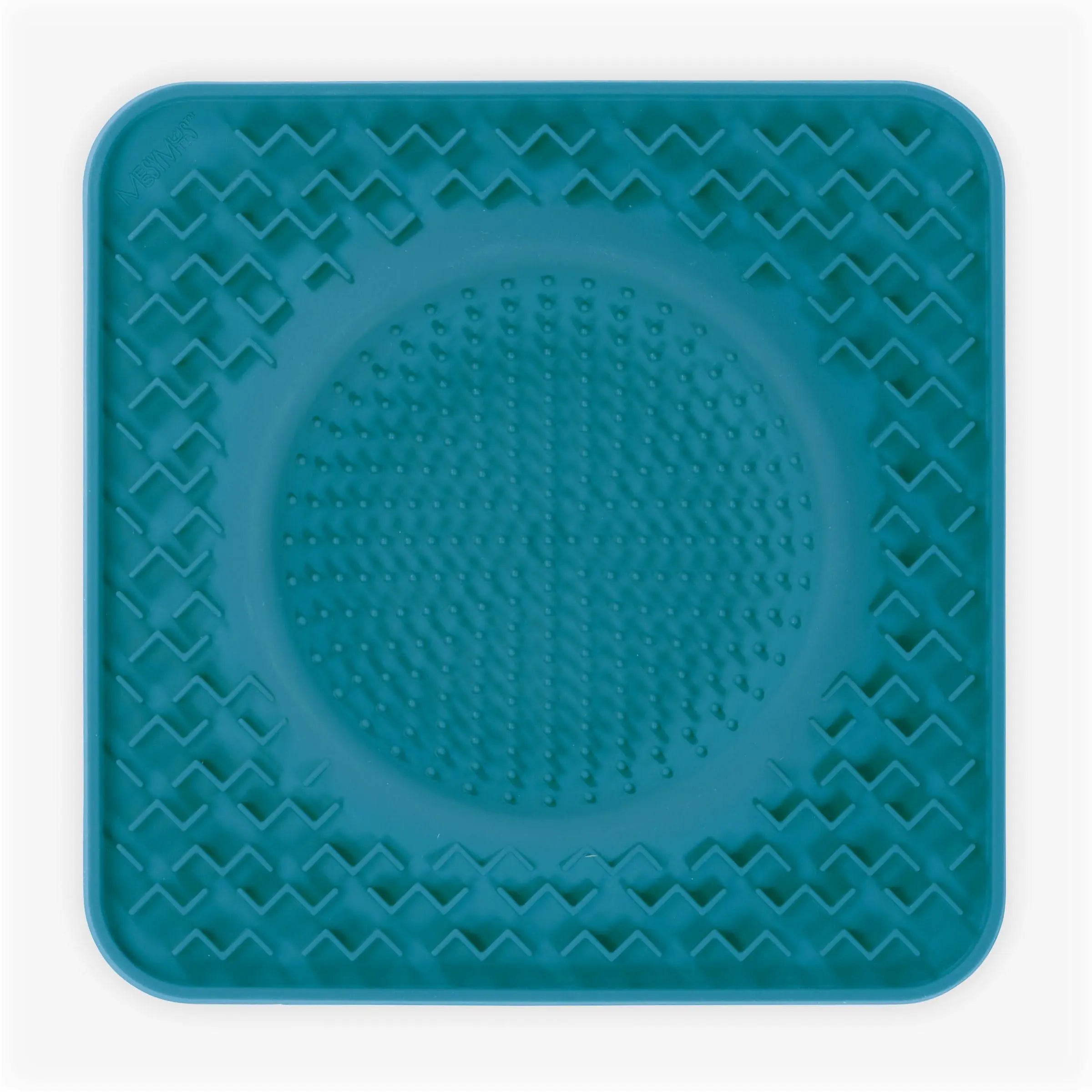 Messy Mutts Tapis D'alimentation Thérapeutique En Silicone Avec Bol Intégré 10" Par 10" Bleu