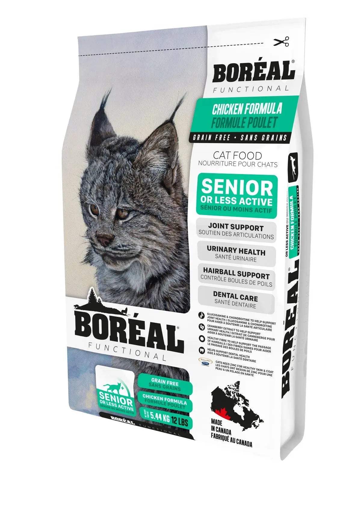 Boréal Functional, Nourriture Pour Chat Sénior - Poulet 11.99lbs / 5.44kg