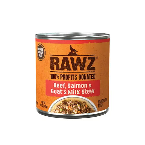 Rawz Ragoût de Boeuf, Saumon & Lait de Chèvre pour Chien 283g