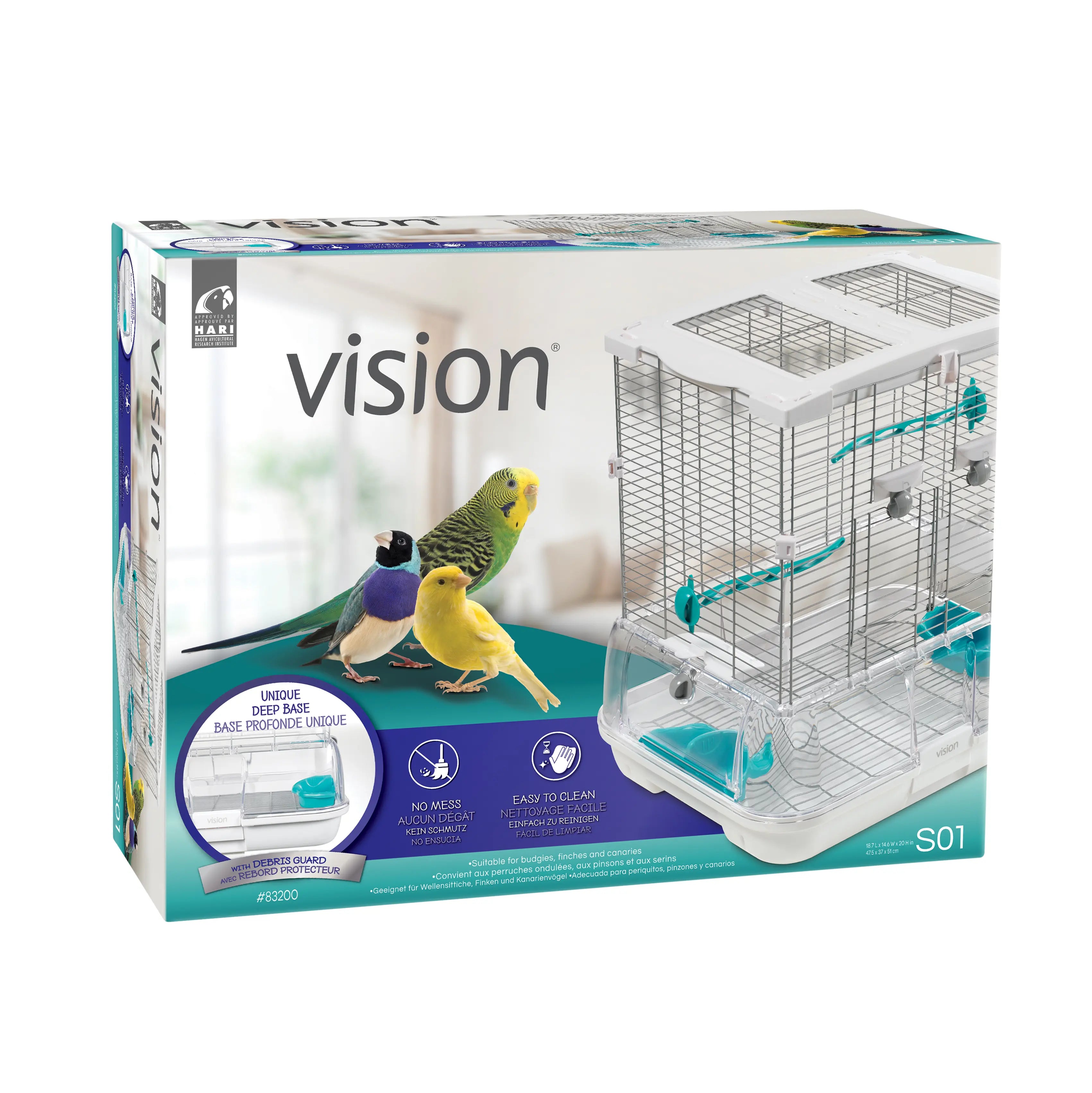 Hari Cage Vision pour Oiseaux de Petite Taille SO1