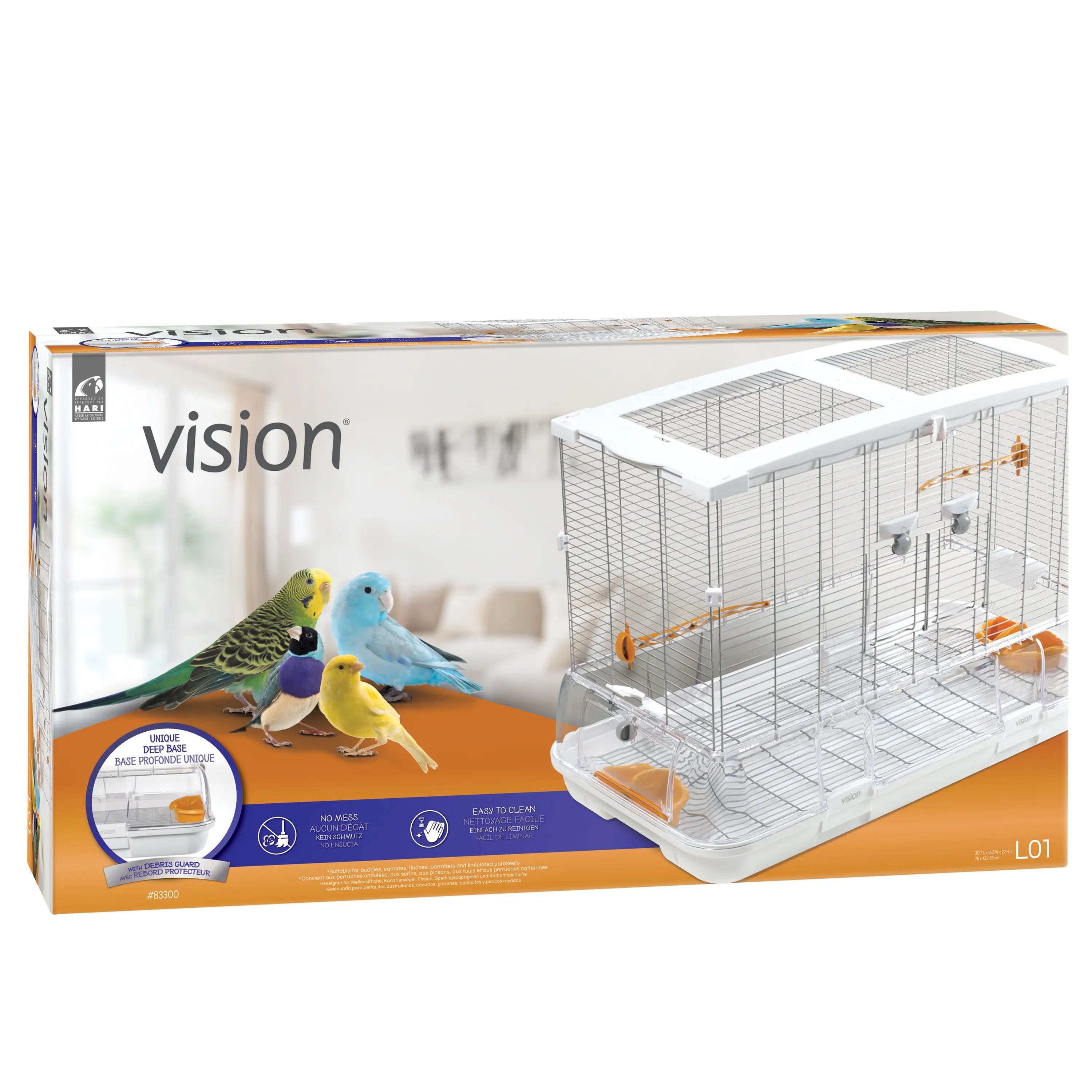 Hari Grande Cage Vision pour Oiseaux de Petite Taille LO1