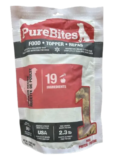 PureBites Chien Garniture de Repas Recette de Poulet 283g