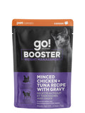 Petcurean Go! Booster pour Chat Contrôle du Poids Poulet + Thon Hachés avec Sauce 71g