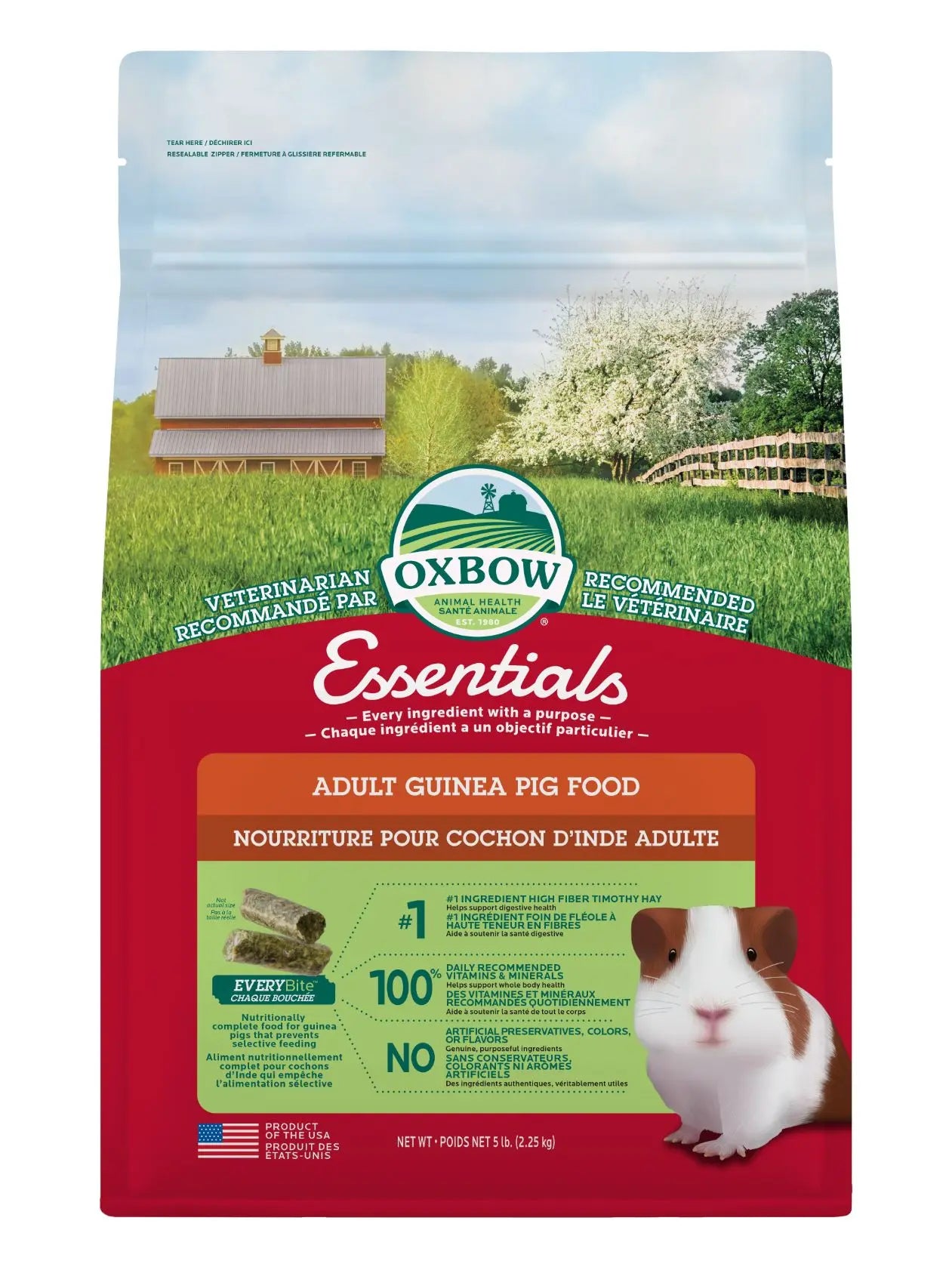 Oxbow Essentials Cochon d'Inde Adulte 5lbs / 2.25kg