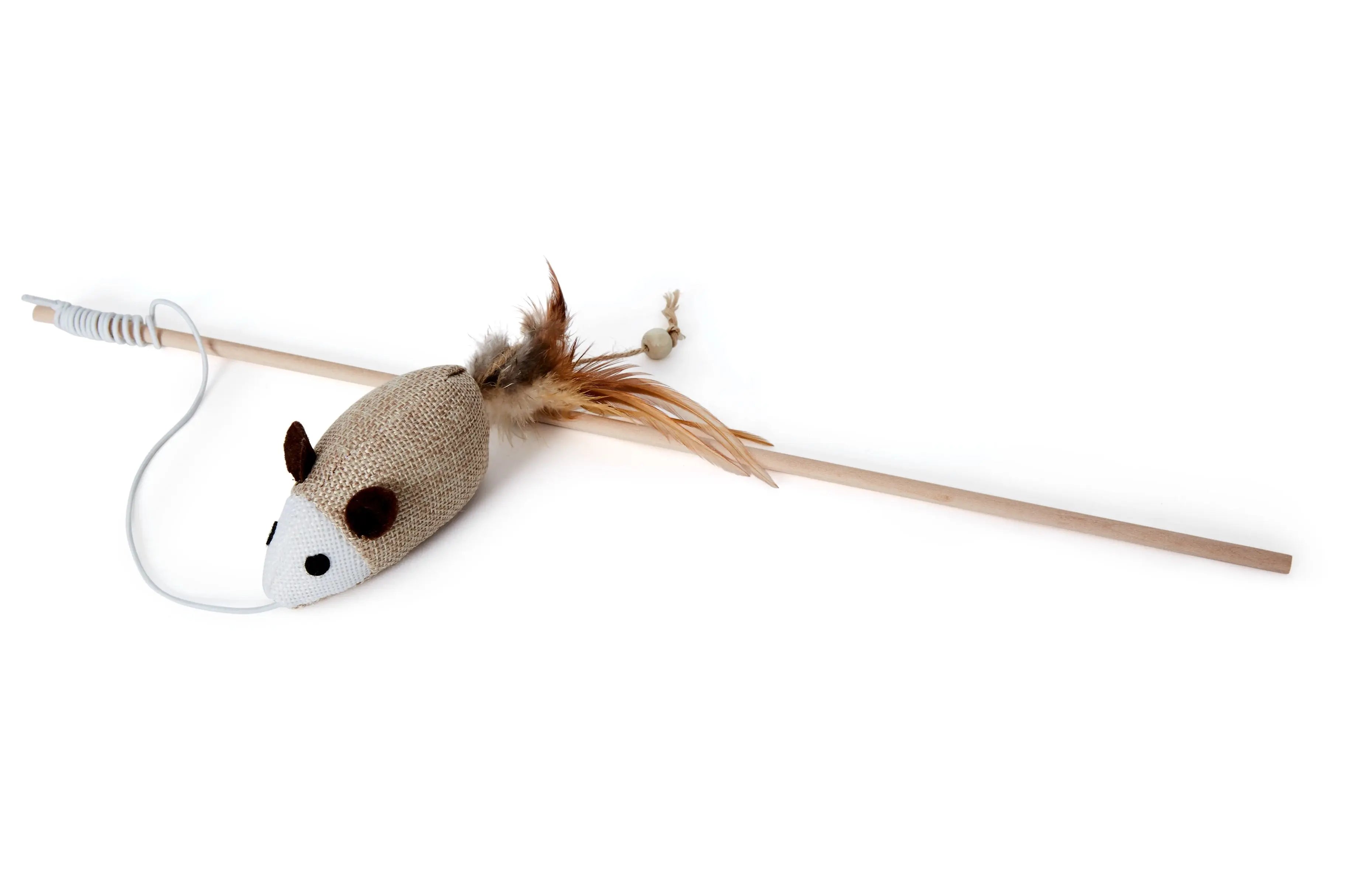 Bud'z Agace-Chat Canne à Pêche 40cm Et Souris 14cm