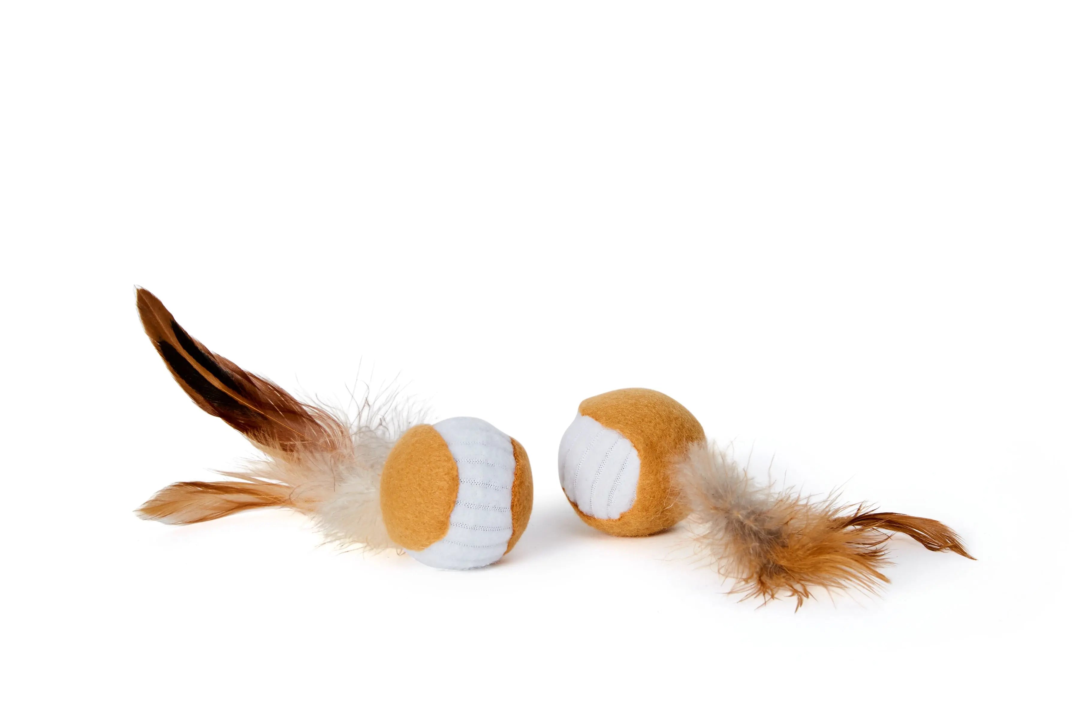 Bud'z Jouet Pour Chat Balle Avec Plumes 9cm