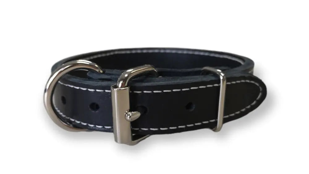 Lacets Arizona Collier Latigo Cuir Double 1 1/4"x26" Noir