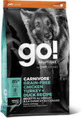 Petcurean Go! Carnivore Sans Grains Pour Chien Poulet, Dinde + Canard 22lbs / 9.98kg