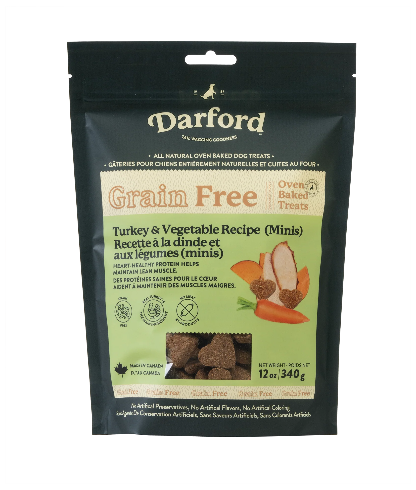 Darford Biscuits pour Chien Dinde et Légumes Sans Grains (Minis) 340g