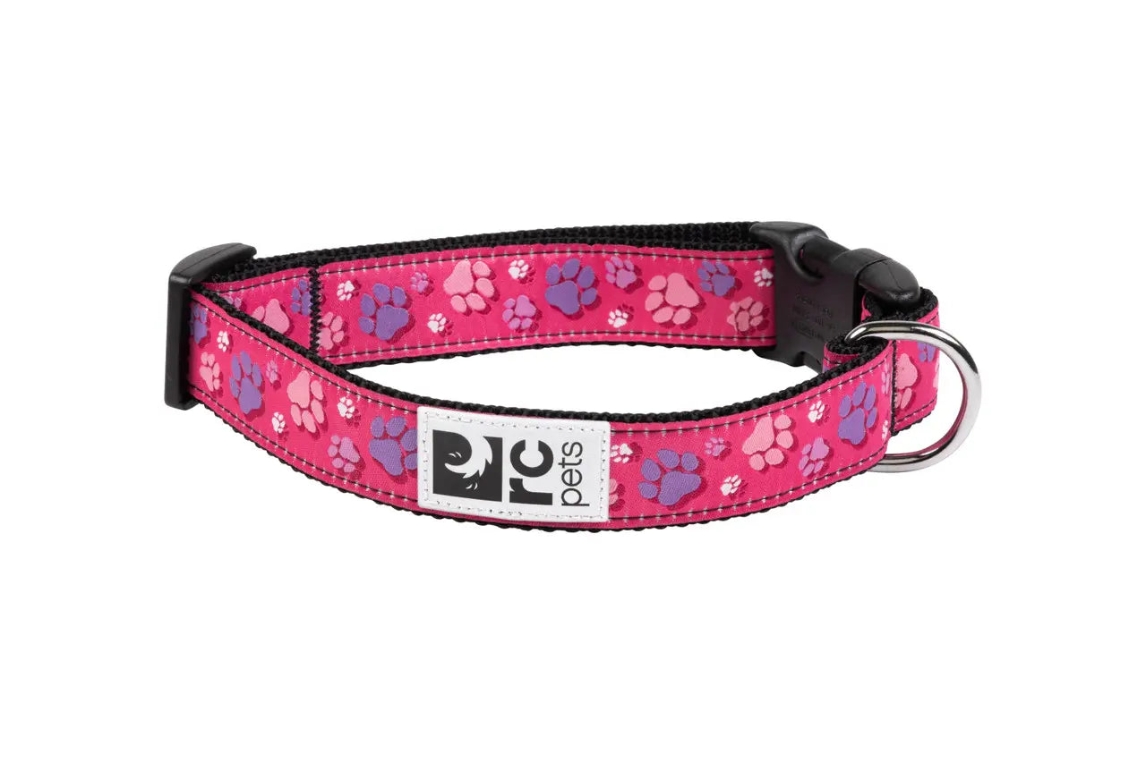 RC Pets Collier à Motifs Trace De Pattes Rose P 3/4