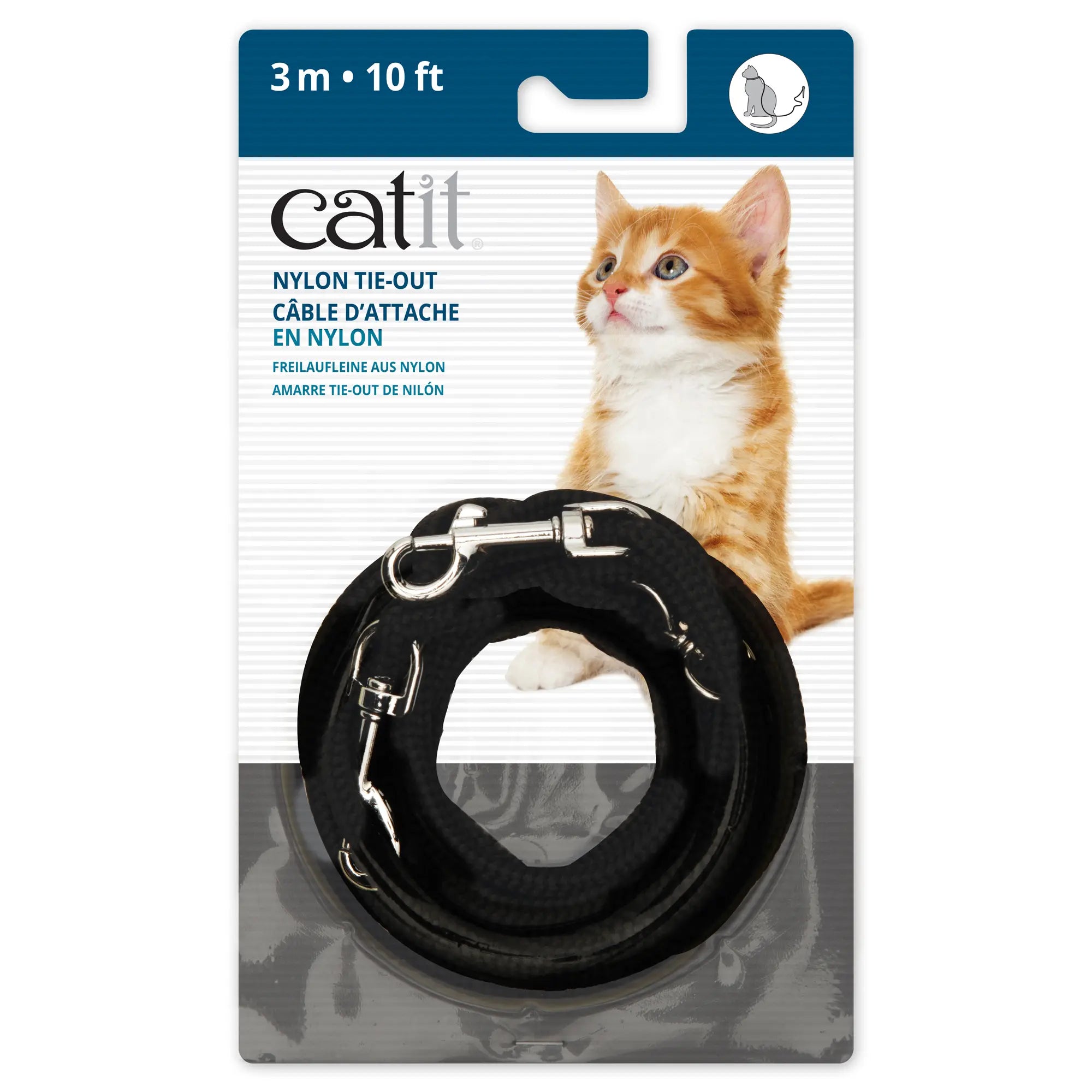 Catit Câble d'Attache en Nylon Noir 3m / 10pi