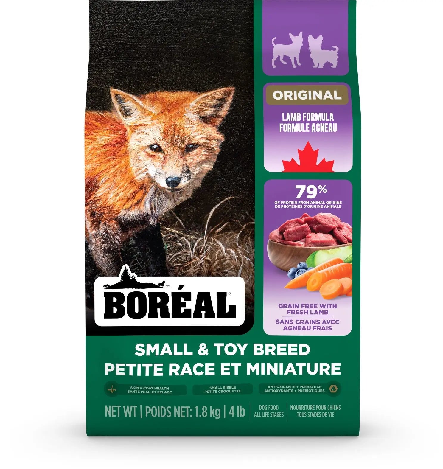 Boréal Original Pour Chien Miniature & Petite Race Sans Grains Agneau 4lbs / 1.8kg