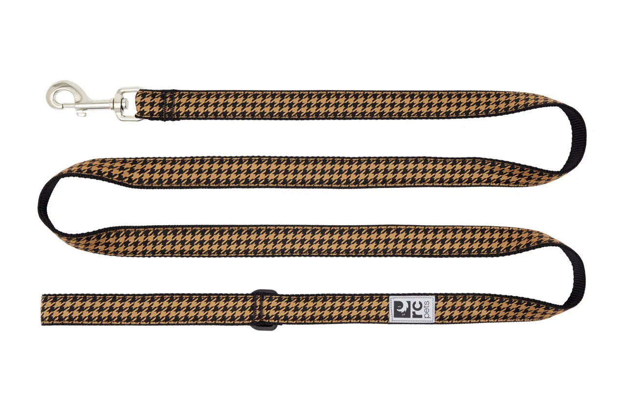RC Pets Laisse à Motif Pied De Poule Caramel 3/4x6