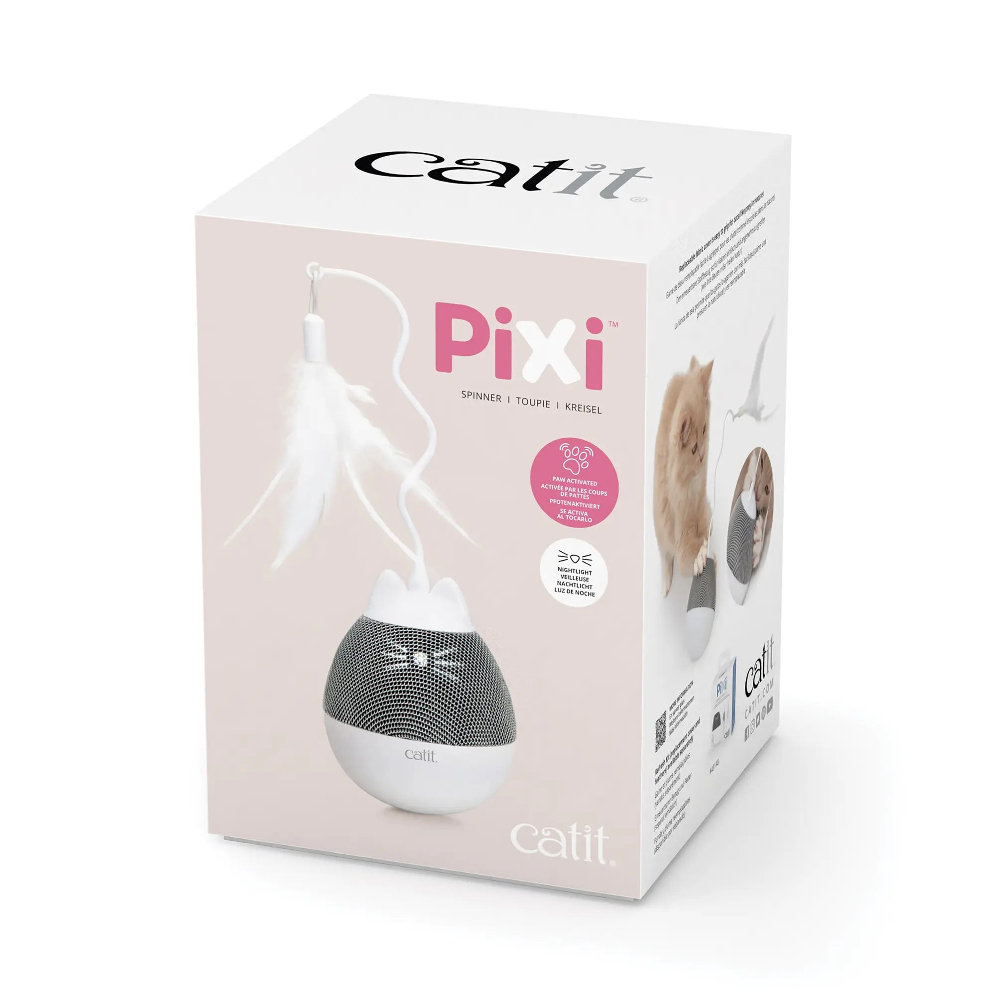Catit Pixi Toupie Distributrice de Gâteries (Argent)