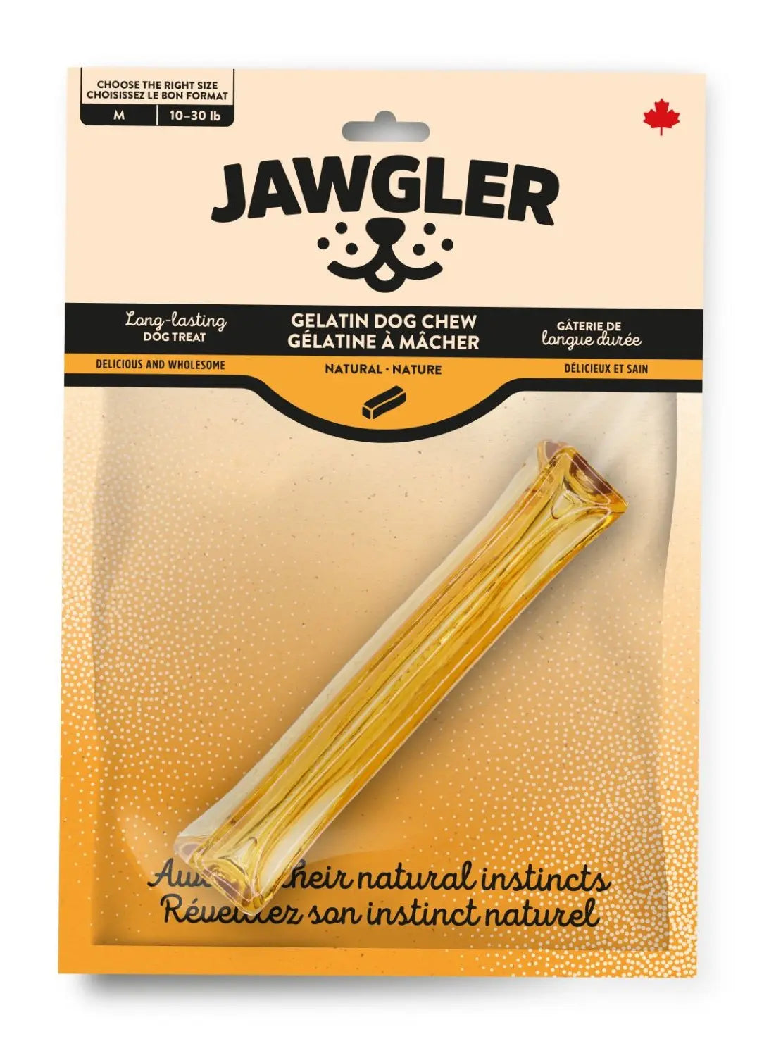 Jawgler Bâton de Gélatine à Mâcher Nature Moyen