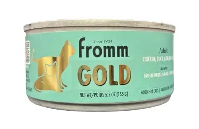 Fromm Gold Chat Adulte Pâté de Poulet, Canard et Saumon 155g
