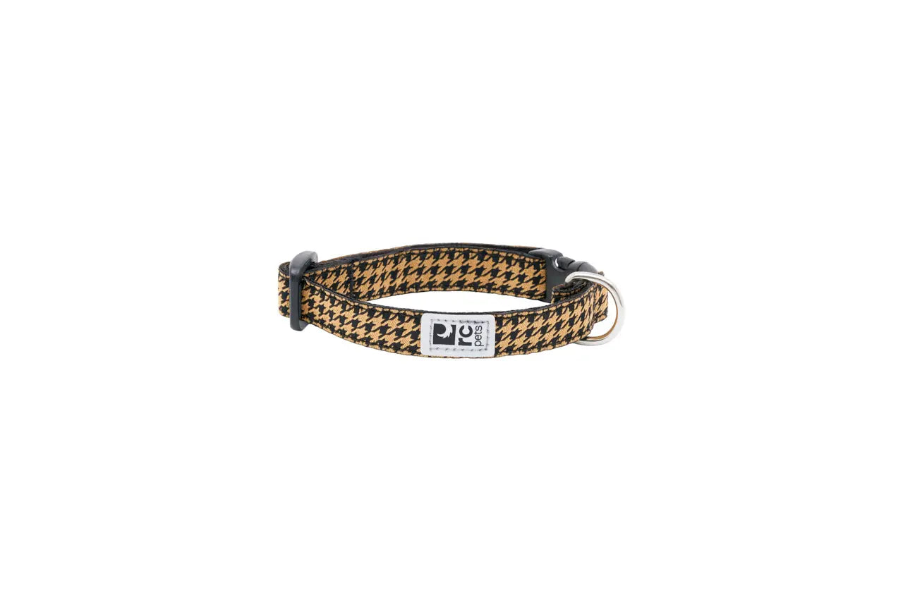 RC Pets Petit Collier À Motifs Pied De Poule Caramel PTTP 1/2