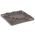 Messy Mutts Tapis D'alimentation En Silicone Multi-surfaces Avec Cadre 10" Par 10" Gris