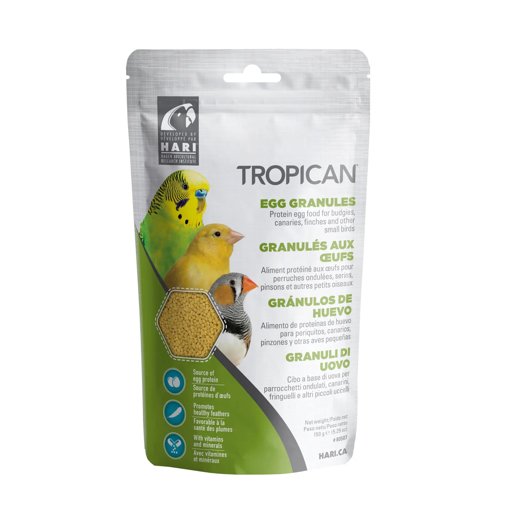 Hari Tropican Granulés aux Oeufs 150g