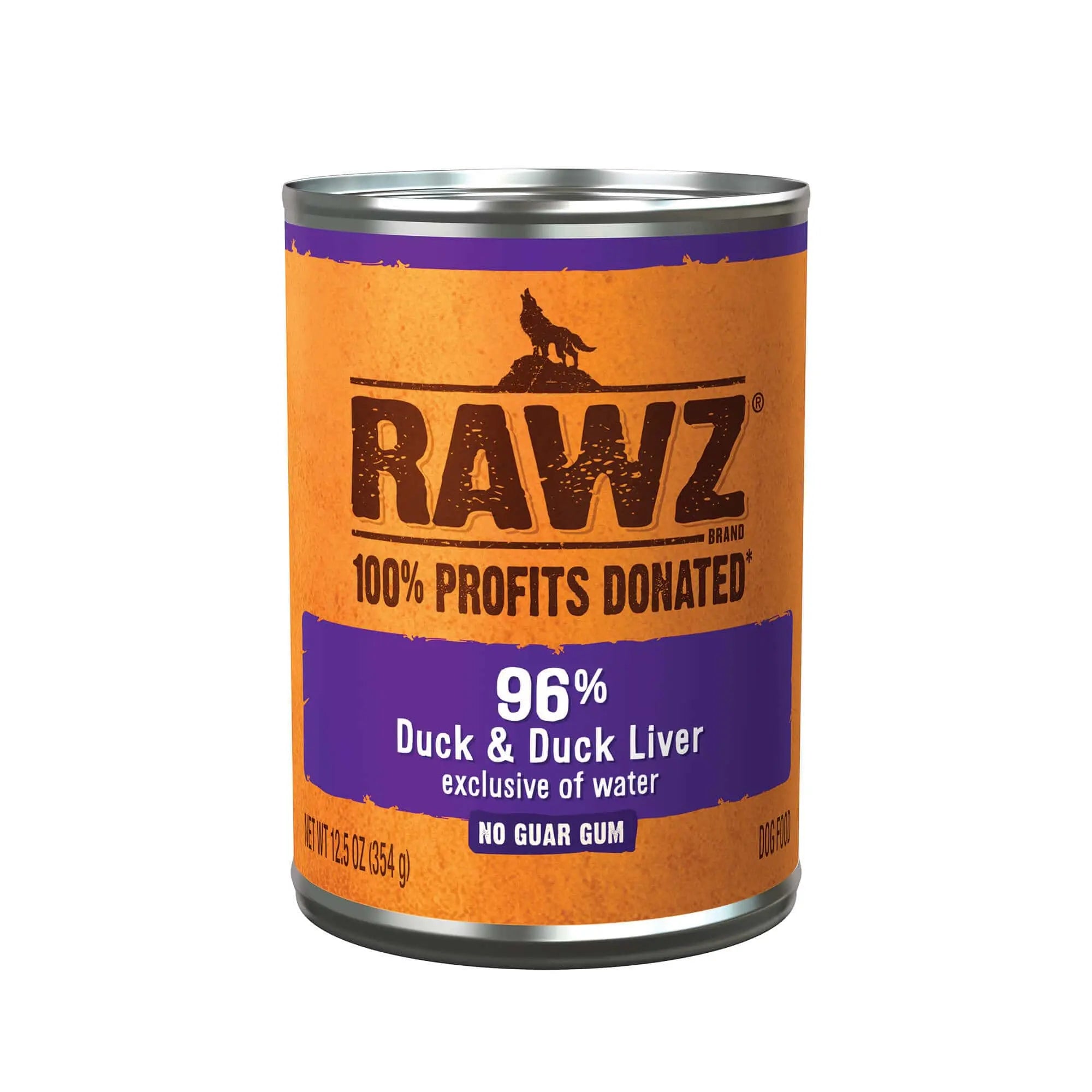 Rawz 96% Pâté de Canard & Foie de Canard pour Chien 354g