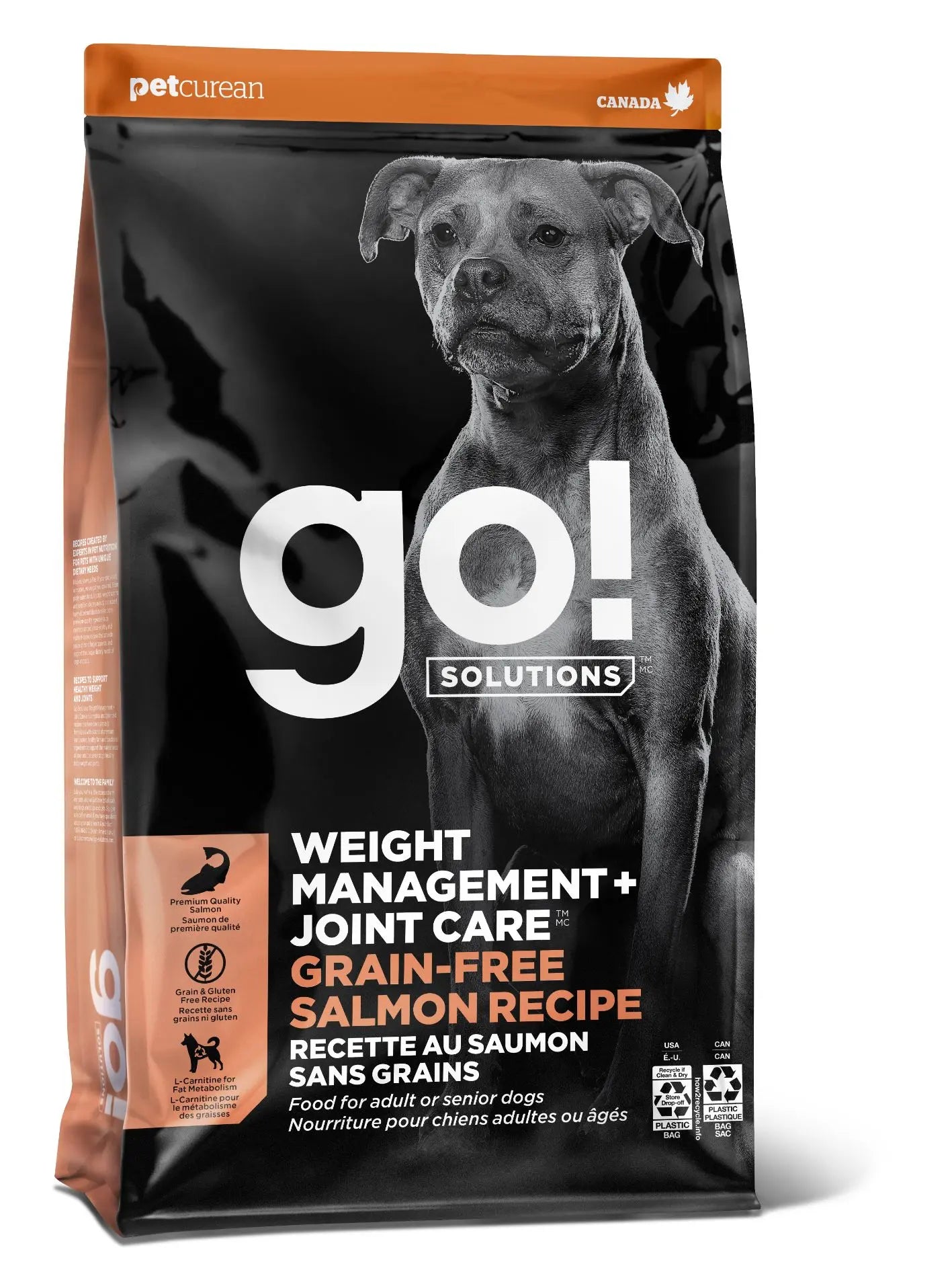 Petcurean Go! Contrôle Du Poids + Articulations Sans Grains Pour Chien Saumon 3.5lbs / 1.59kg