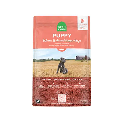 Open Farm Grains Anciens Saumon et Patate Douce pour Chiot 22lbs / 9.97kg