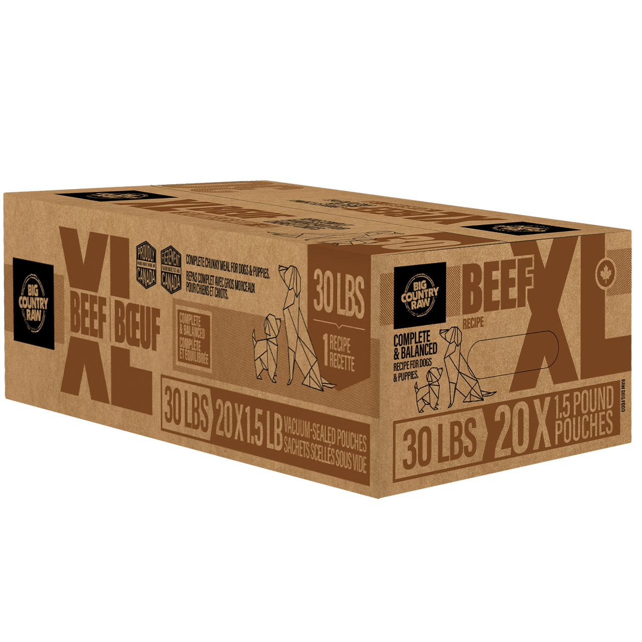 Big Country Raw XL Boeuf 30lbs / 13.6kg