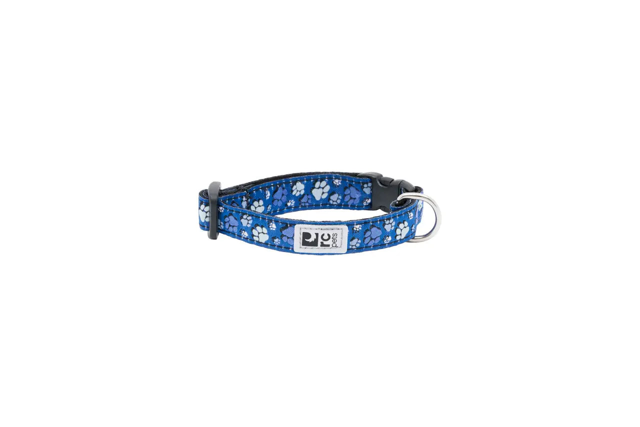 RC Pets Petit Collier À Motifs Traces De Pattes Bleu PTP 1/2