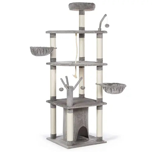 Prevue Hendryx Arbre à Chat Everest Gris 60 × 60 × 182cm