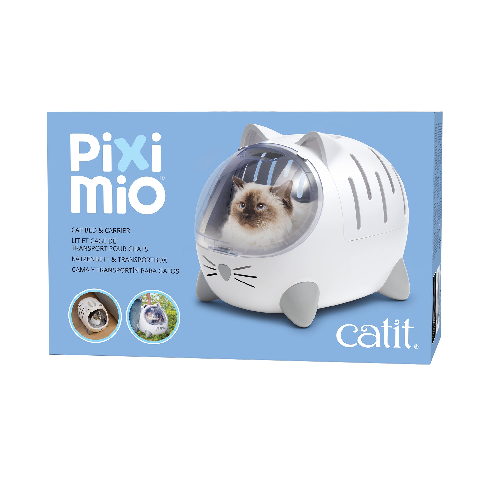 Catit Pixi Mio Lit et Cage de Transport 2 en 1