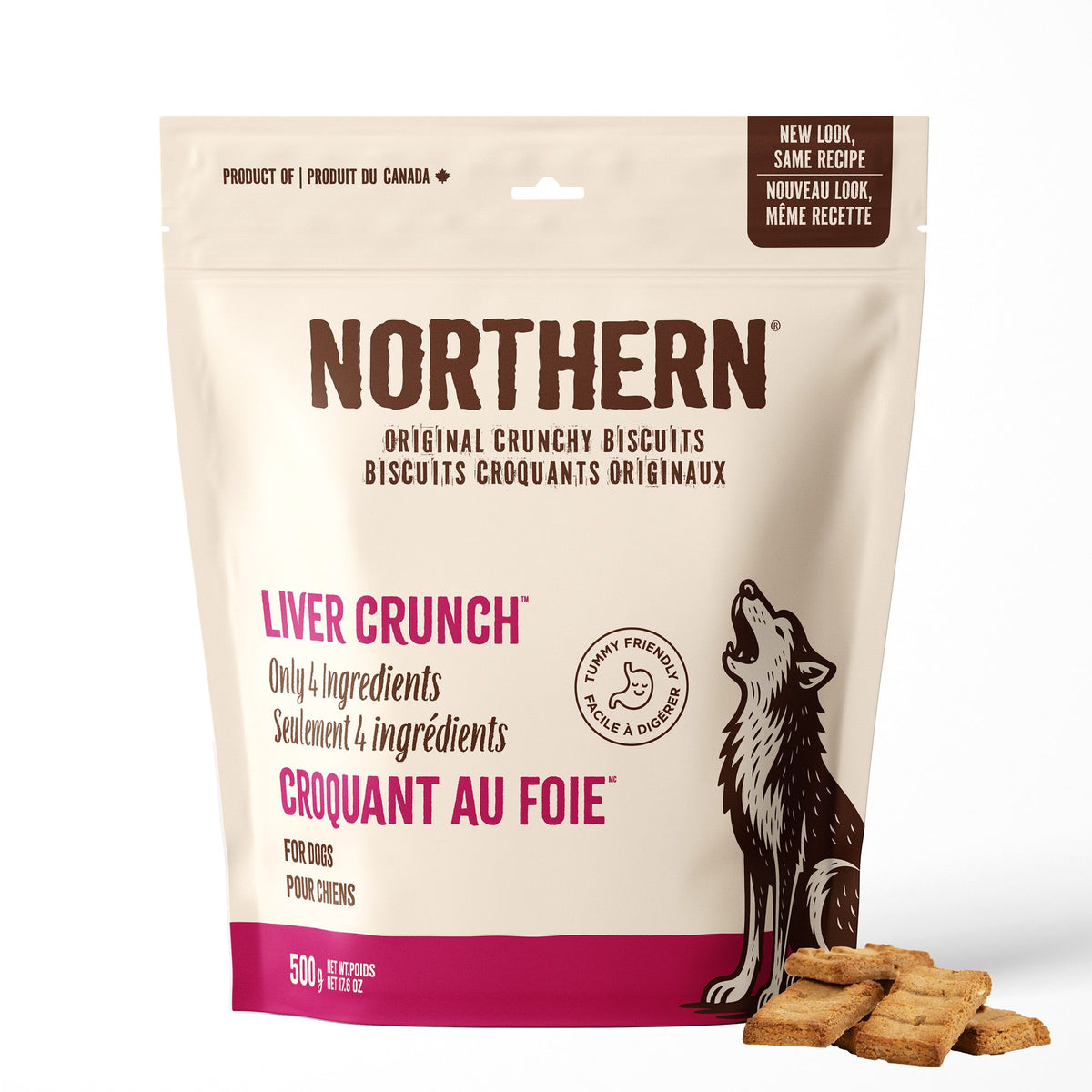 Northern Biscuits Croquants Originaux Pour Chien Foie de Boeuf 500g