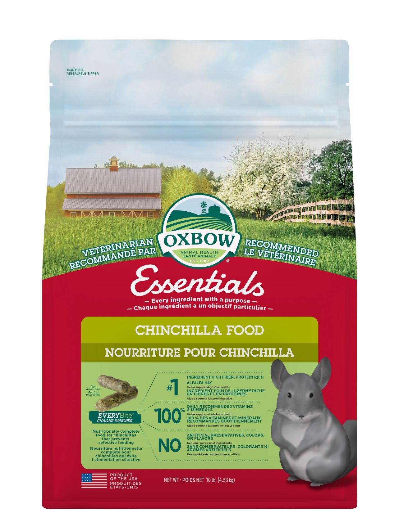 Oxbow Essentials Chinchilla 10lbs / 4.53kg
