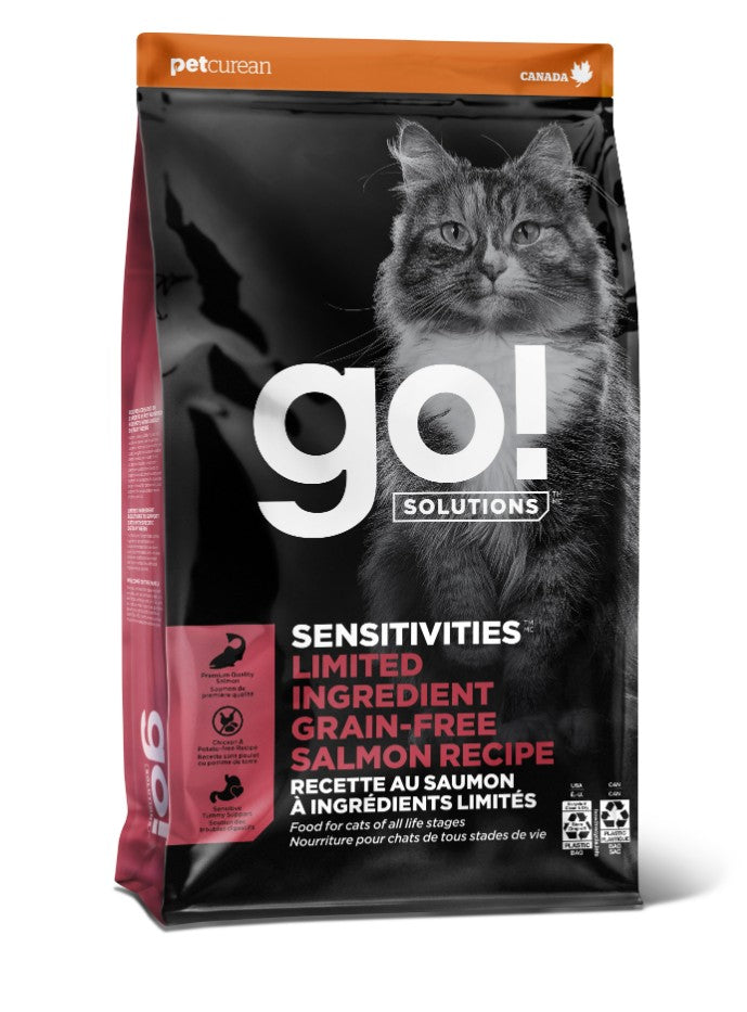 Petcurean Go! Sensitivities LID Sans Grains Pour Chat Saumon 6lbs / 2.72kg