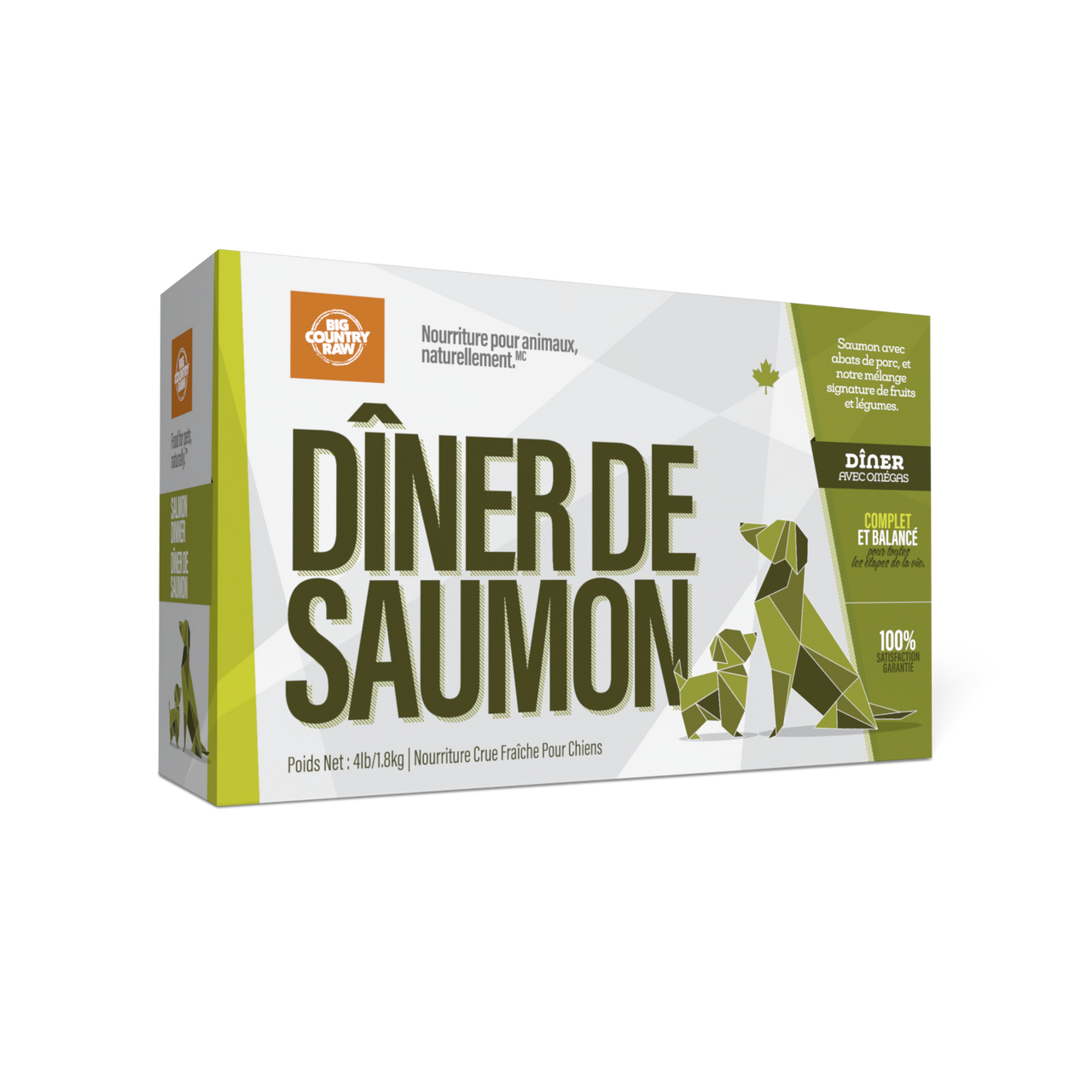 Big Country Raw Dîner De Saumon 4lbs / 1.8kg
