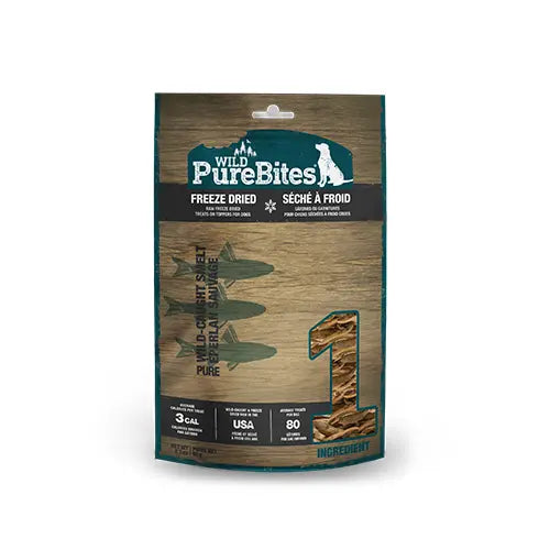 PureBites Chien Éperlans Sauvages Séchés à Froid 60g