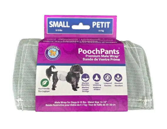PoochPad Poochpants Bande Restrictive Réutilisable pour Mâle Petit