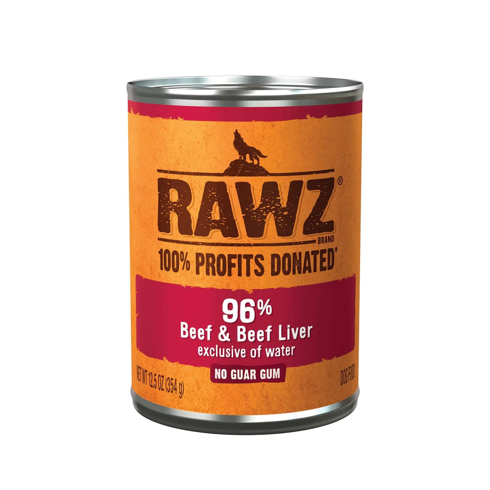 Rawz 96% Pâté de Bœuf & Foie de Bœuf pour Chien 354g