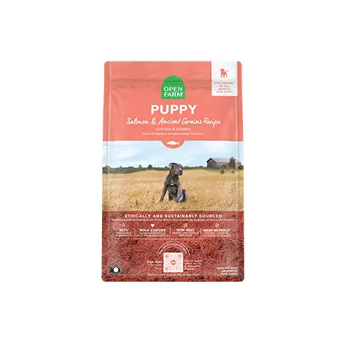 Open Farm Grains Anciens Saumon, Patate Douce pour Chiot 4lbs / 1.81kg